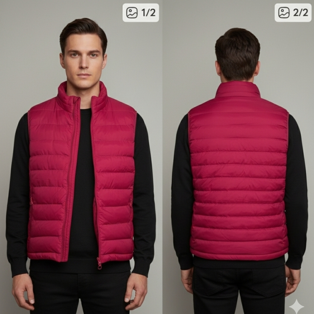 TRUE ROCK Men's Puffer Vest - Red